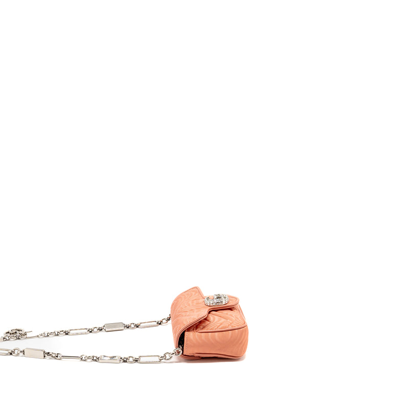 Gucci MINI GG Marmont crystal chain fabric/ crystal Pink SHW