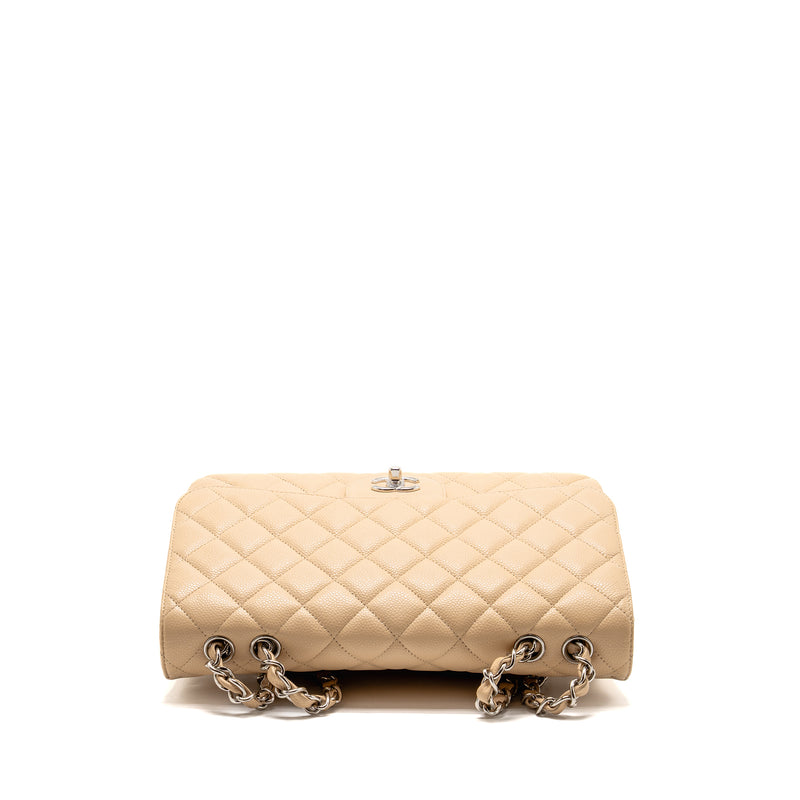 Chanel Jumbo Classic Single Flap Bag Caviar Beige SHW