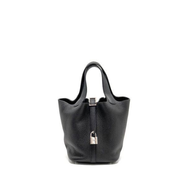 Hermes Picotin 18 lock bag clemence black SHW stamp Y