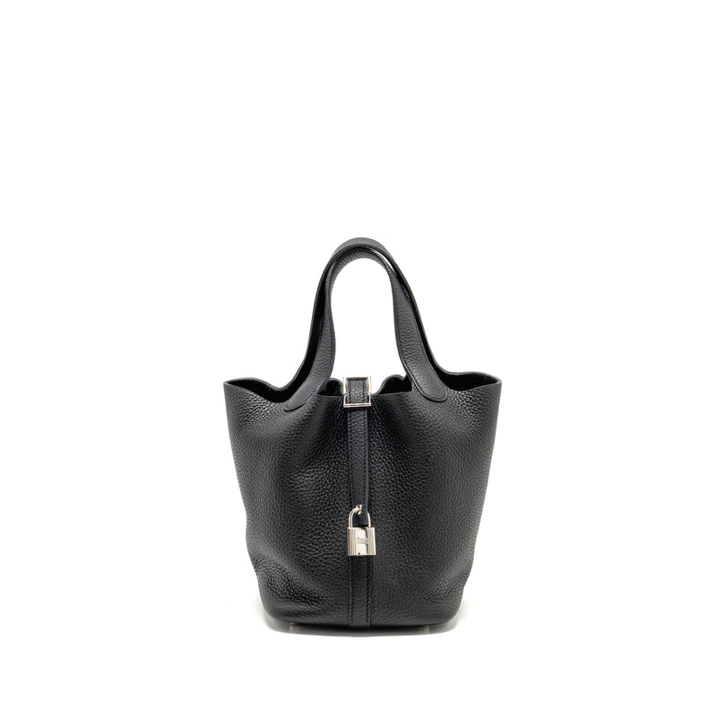Hermes Picotin 18 lock bag clemence black SHW stamp Y