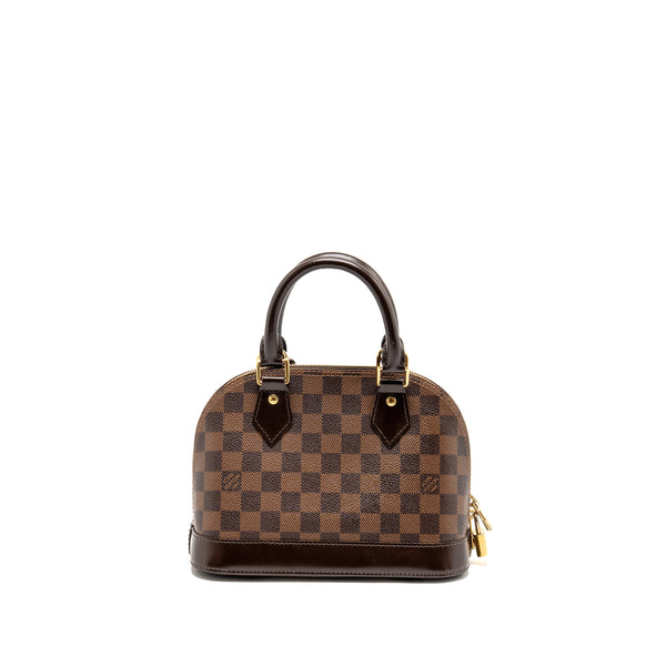 Louis Vuitton alma bb damier ebene GHW