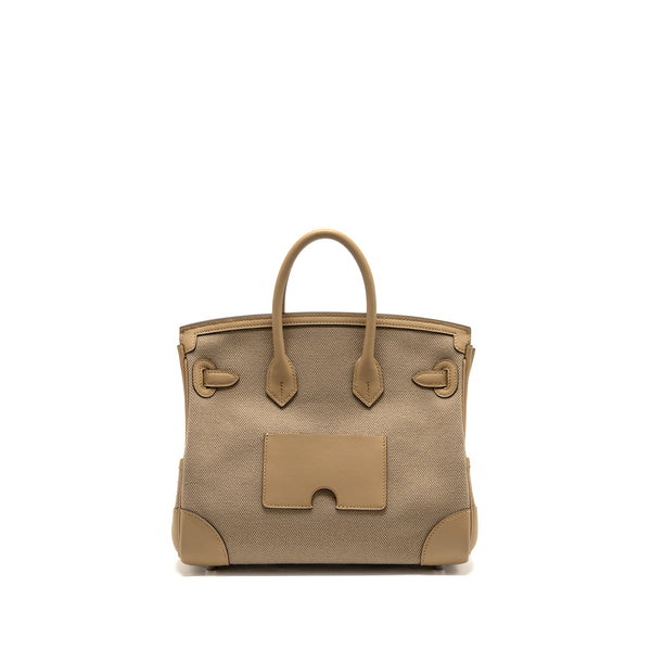Hermes Birkin 25 Cargo Toile Goeland/Swift Beige Marfa/poussiere SHW Stamp K