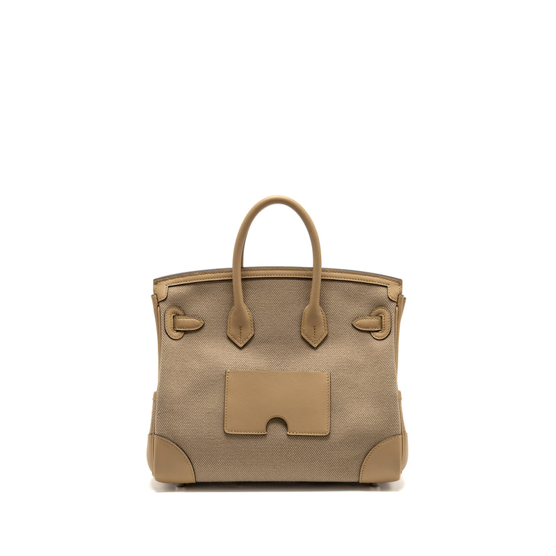 Hermes Birkin 25 Cargo Toile Goeland/Swift Beige Marfa/poussiere SHW Stamp K