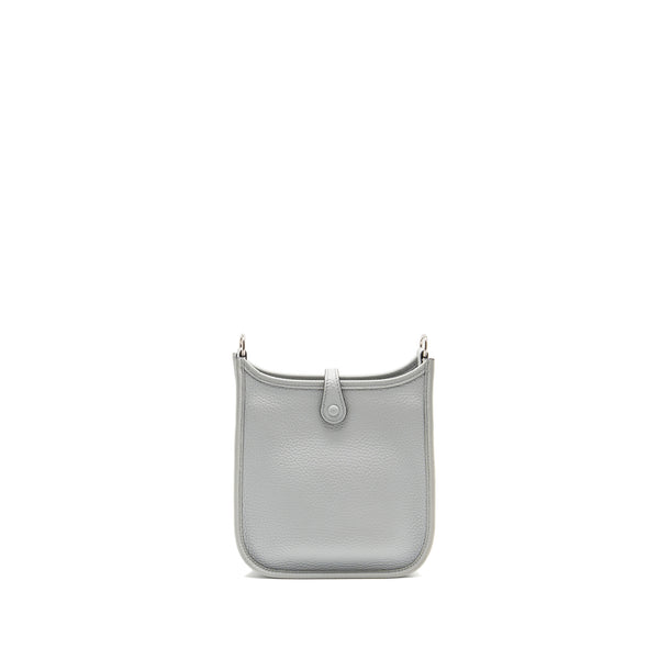 Hermes Mini Evelyn Clemence Bleu Pale/Bleu Indigo SHW Stamp Y