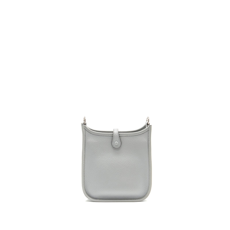 Hermes Mini Evelyn Clemence Bleu Pale/Bleu Indigo SHW Stamp Y