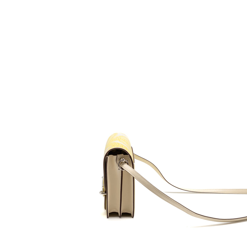 Hermes Mini Roulis Limited Edition Circuit 24 Faubourg Swift Nata/Lime/Jaune Bourgeon/Jaune Poussin SHW STAMP U