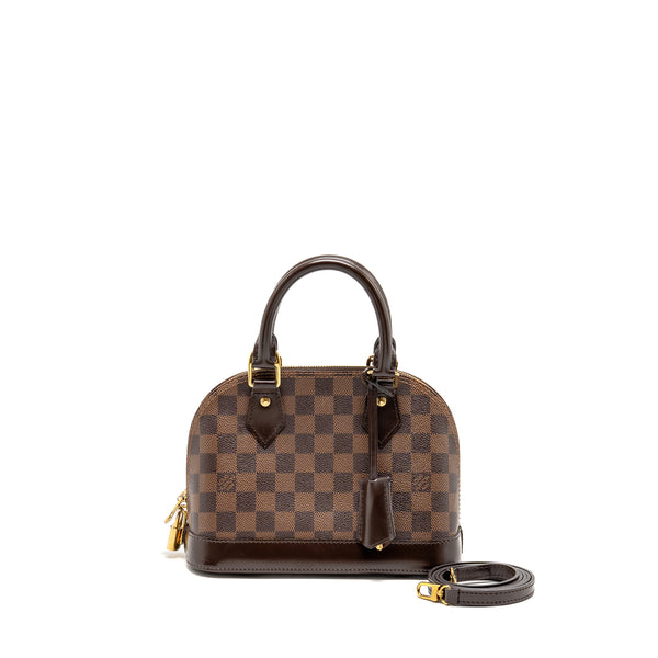 Louis Vuitton alma bb damier ebene GHW