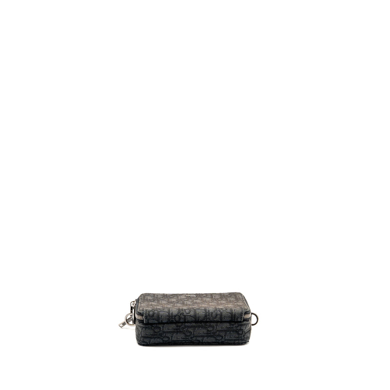 Dior Wallet on Strap Oblique Canvas/Leather Black SHW