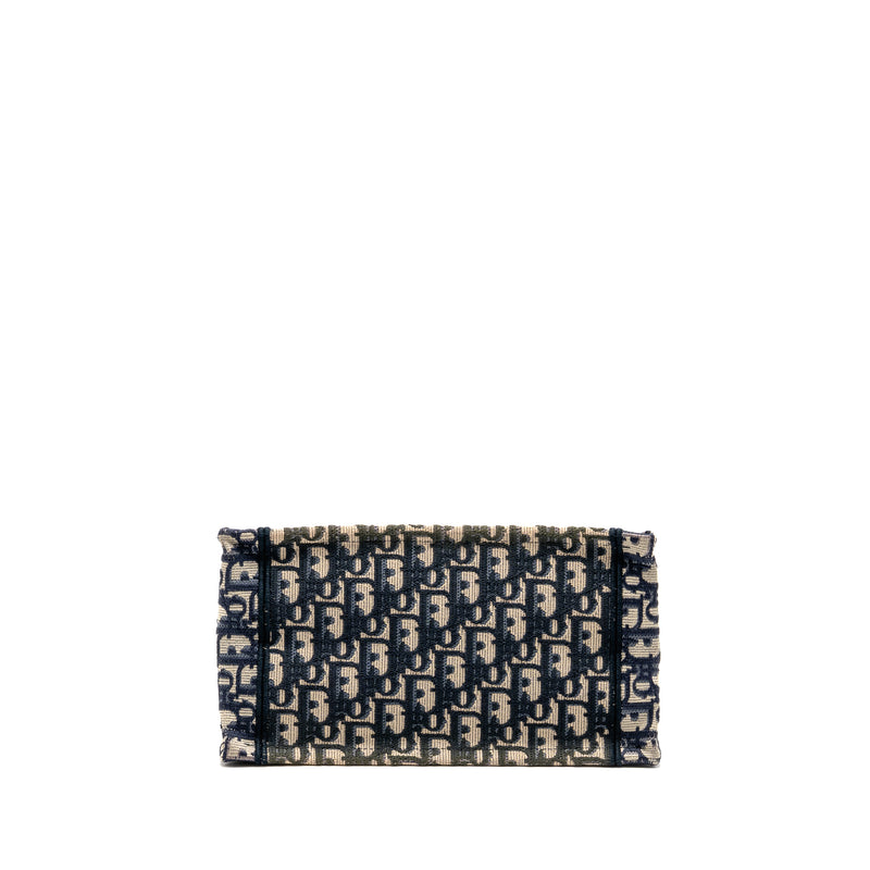 Dior Small Book Tote Blue/Ecru Dior Oblique Embroidry