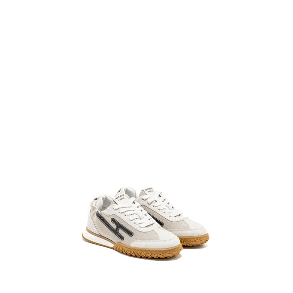 Hermes Size 35 Jet Sneaker Canvas/Suede Goatskin/Calfskin Multicolour Prunoir