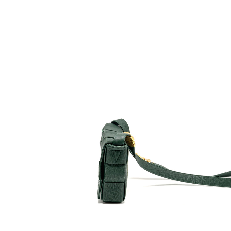 Bottega Veneta small cassette bag charm strap limited edition calfskin green GHW