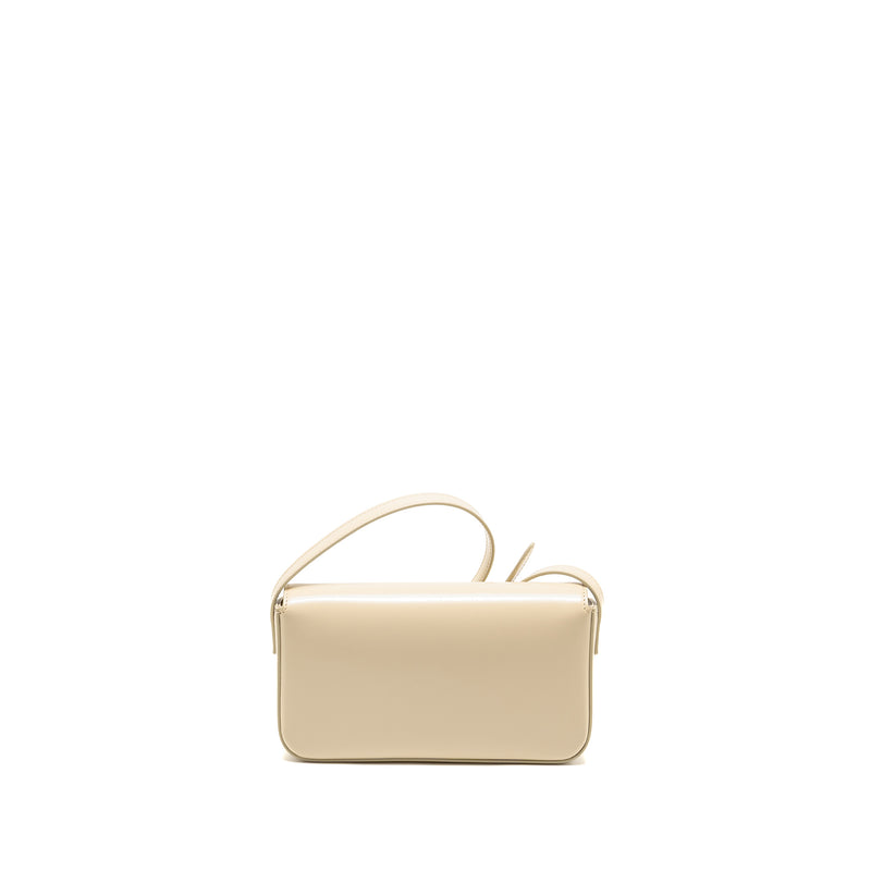 Celine Triomphe Shouder Bag Shiny Calfskin Ivory GHW
