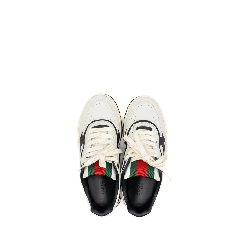 Gucci Size 37 Re-Web Sneakers Leather White/Black