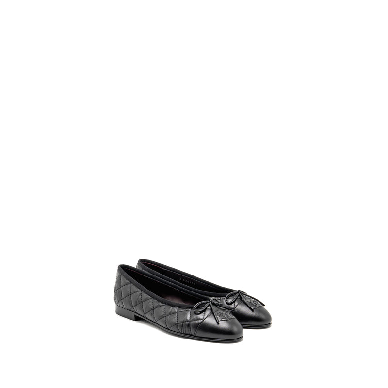 Chanel Size 36 Ballerinas Aged Calfskin Black