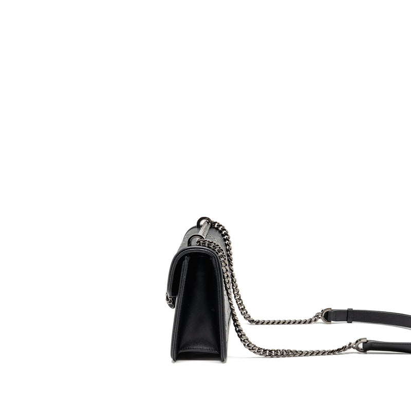 Bvlgari Serpenti Forever flap bag calfskin black ruthenium hardware