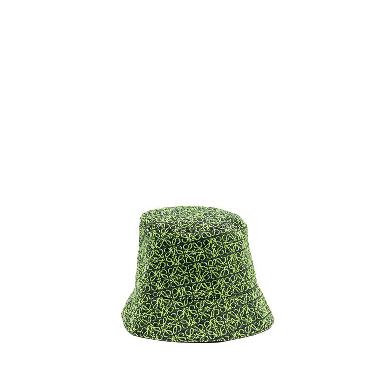 Loewe Size 60 Anagram Jacquard Bucket Hat Cotton Green