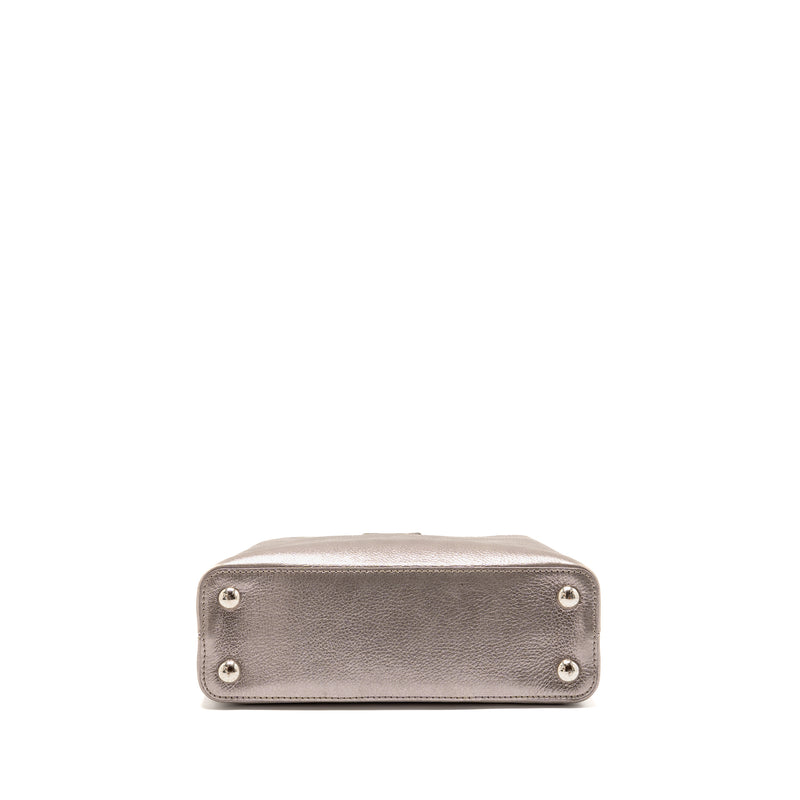 Louis Vuitton Capucines BB Leather Metallic Silver SHW