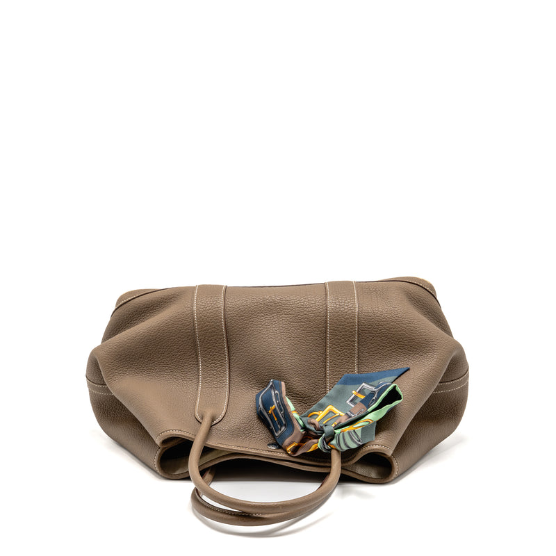 Hermes garden party 36 clemence etoupe SHW stamp square Q