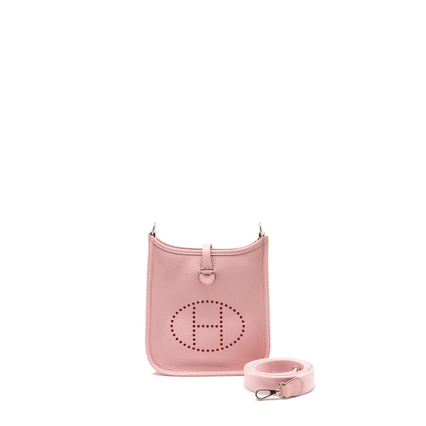 Hermes Mini Evelyne Clemence Rose Sakura SHW Stamp K