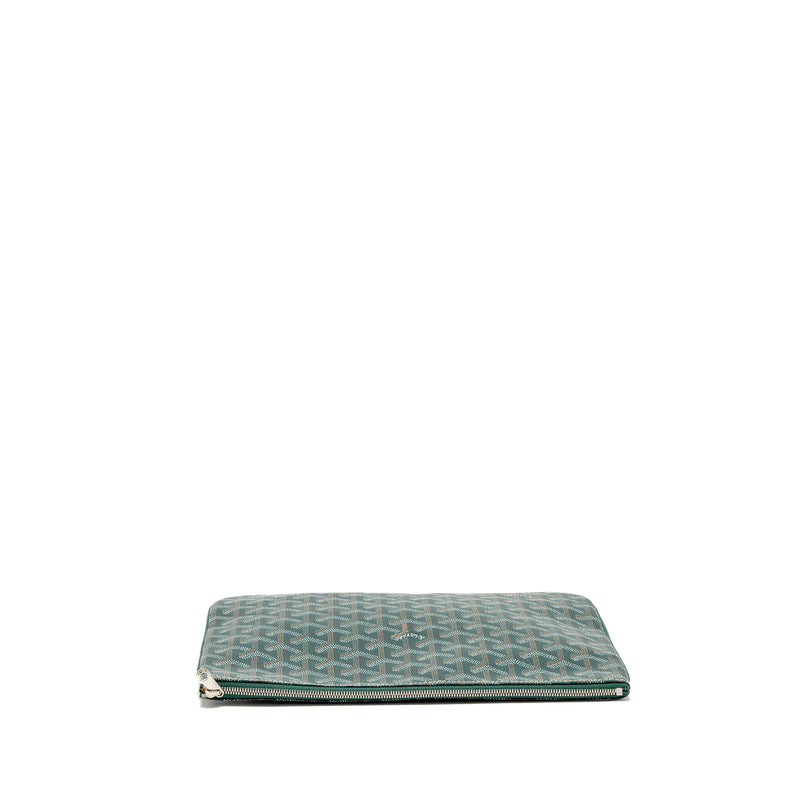 Goyard senat mm pouch goyardine canvas green SHW