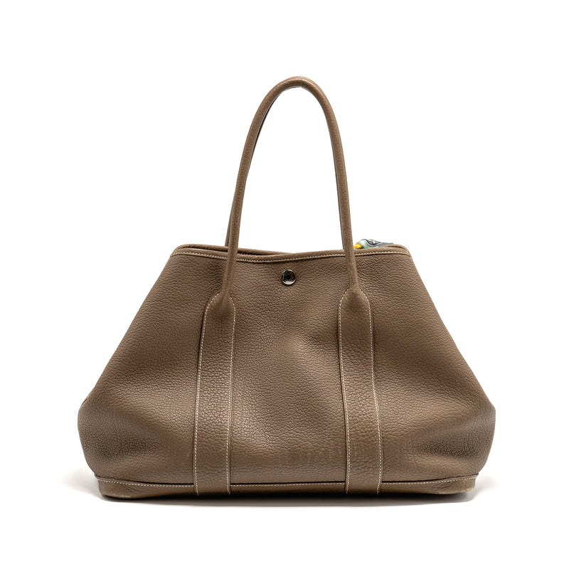 Hermes garden party 36 clemence etoupe SHW stamp square Q