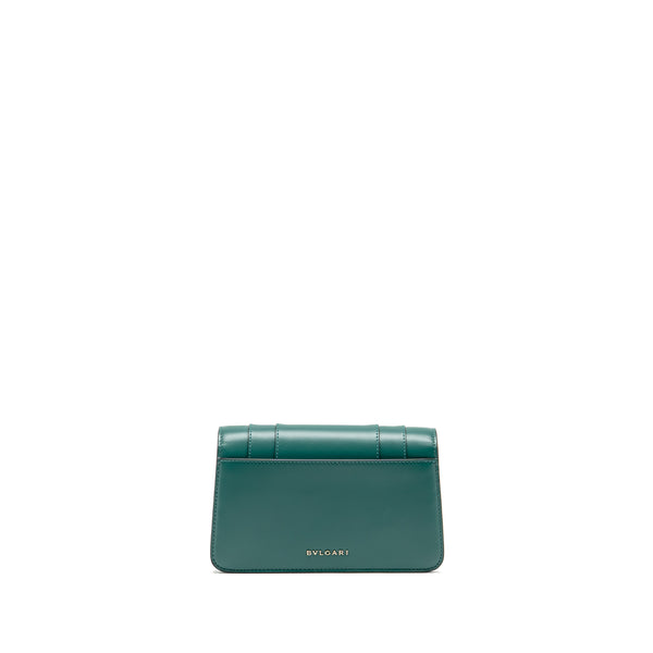 Bvlgari Serpenti Forever Wallet on Chain Calfskin Green LGHW