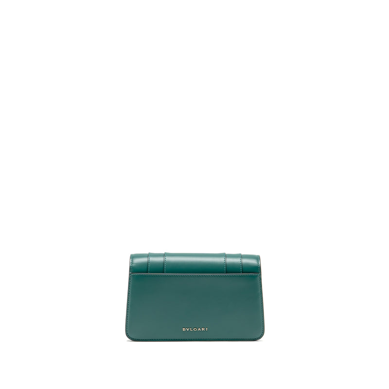 Bvlgari Serpenti Forever Wallet on Chain Calfskin Green LGHW