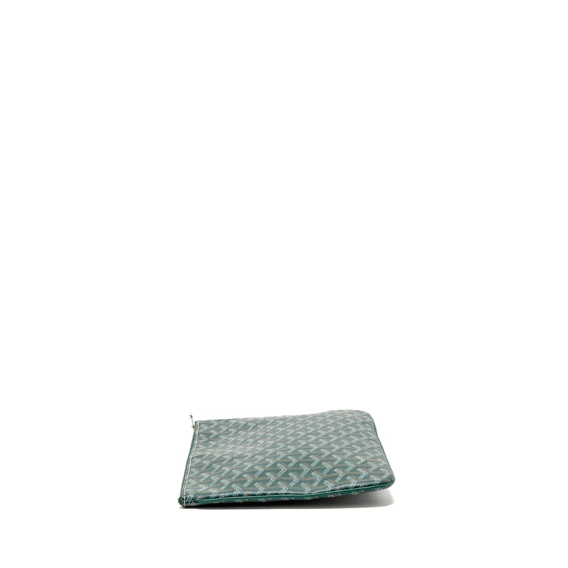 Goyard senat mm pouch goyardine canvas green SHW