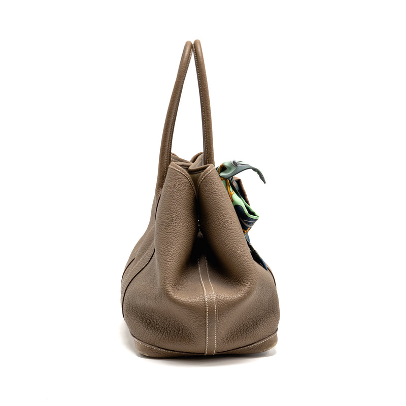 Hermes garden party 36 clemence etoupe SHW stamp square Q