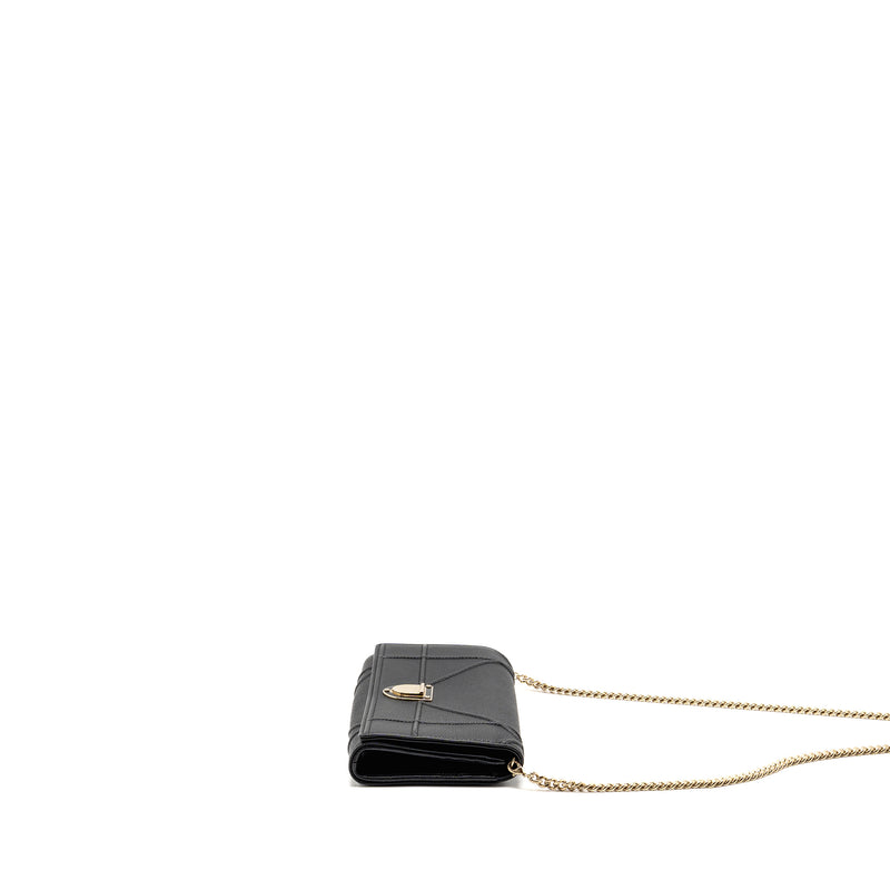 Dior Diorama wallet with Chain calfskin black GHW