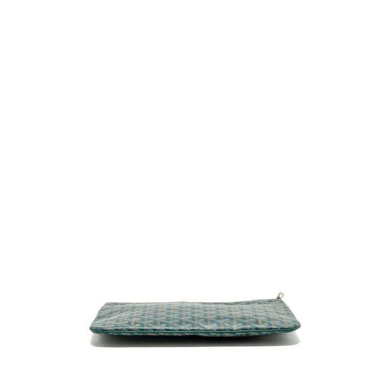 Goyard senat mm pouch goyardine canvas green SHW