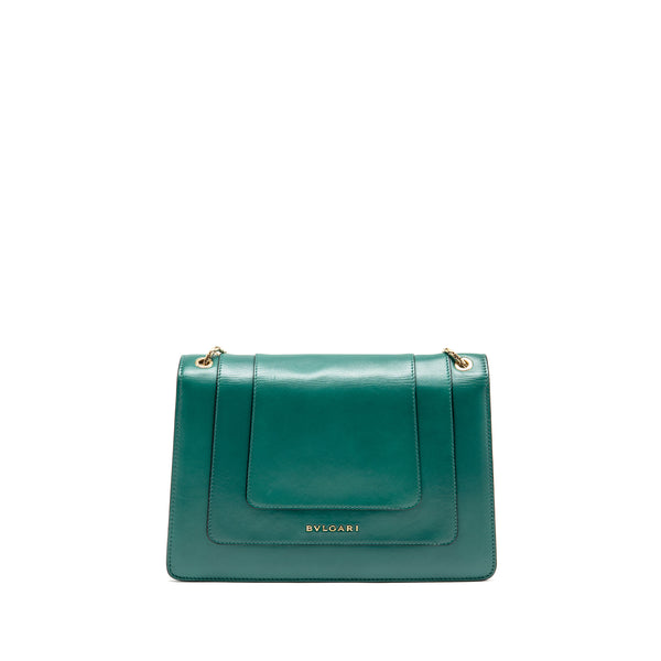 Bvlgari Serpenti Forever Flap Bag Calfskin Green LGHW