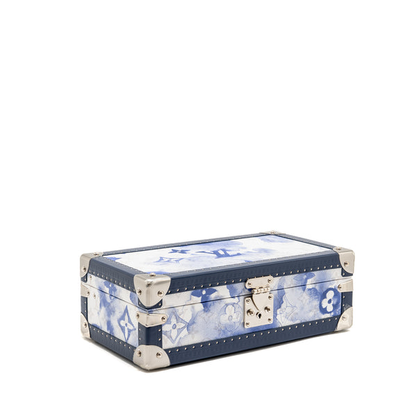 Louis Vuitton Coffret 8 Montres Watch Box Watercolour Monogram Canvas/Calfskin Blue/White SHW