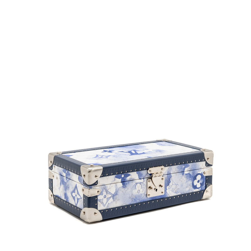 Louis Vuitton Coffret 8 Montres Watch Box Watercolour Monogram Canvas/Calfskin Blue/White SHW