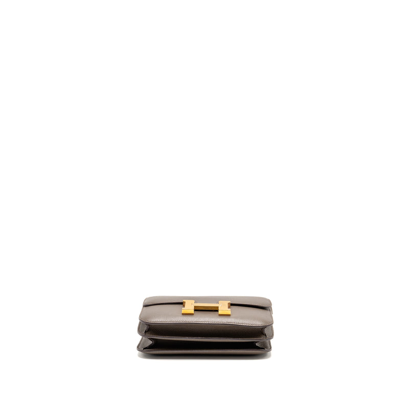 Hermes Mini Constance Epsom Gris Etain RGHW Stamp A