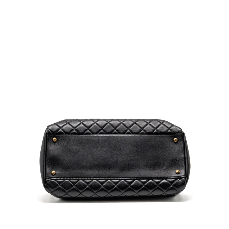Chanel Just Mademoiselle Bowling Bag Lambskin Black GHW