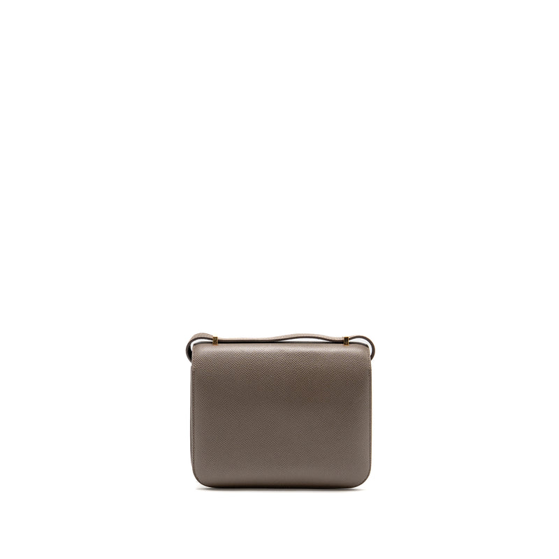 Hermes Mini Constance Epsom Gris Etain RGHW Stamp A