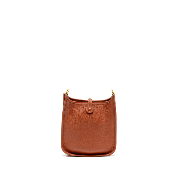 Hermes mini Evelyne clemence 6C cuivre/Multicolour GHW Stamp U