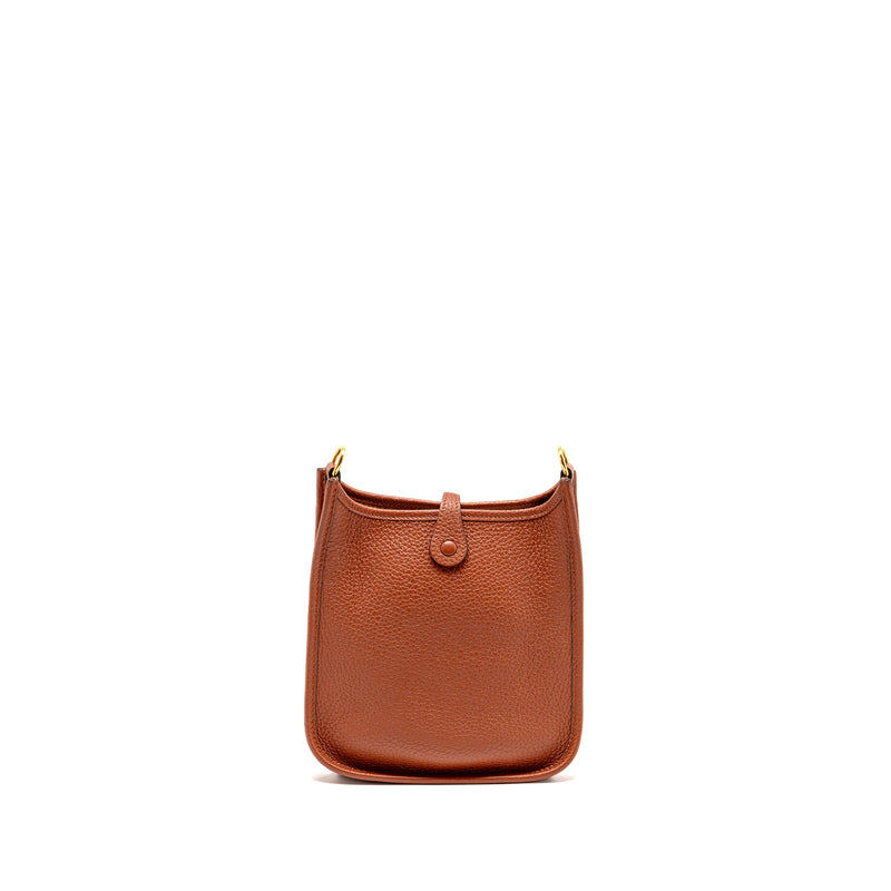 Hermes mini Evelyne clemence 6C cuivre/Multicolour GHW Stamp U