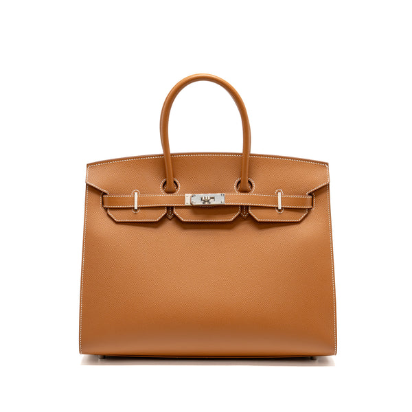 Hermes Birkin 35 Sellier epsom gold SHW stamp Y
