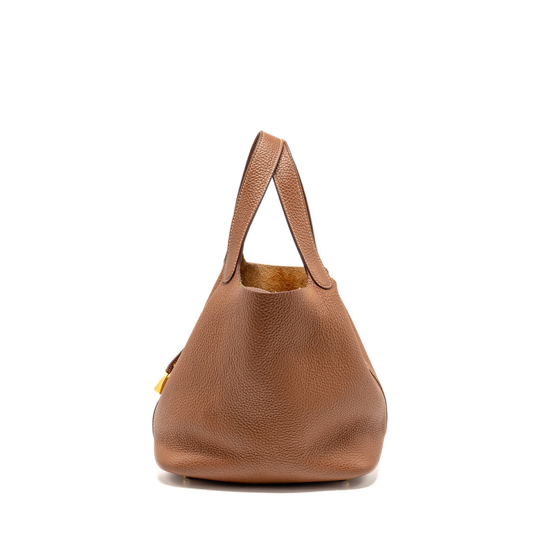 Hermes Picotin 22 Lock Bag Clemence Gold GHW Stamp Y