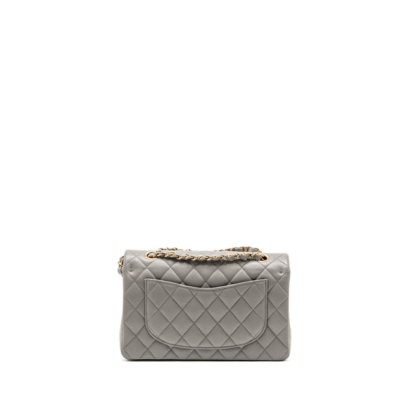 Chanel Small Classic Double Flap Bag Caviar Dark Grey LGHW (Microchip)