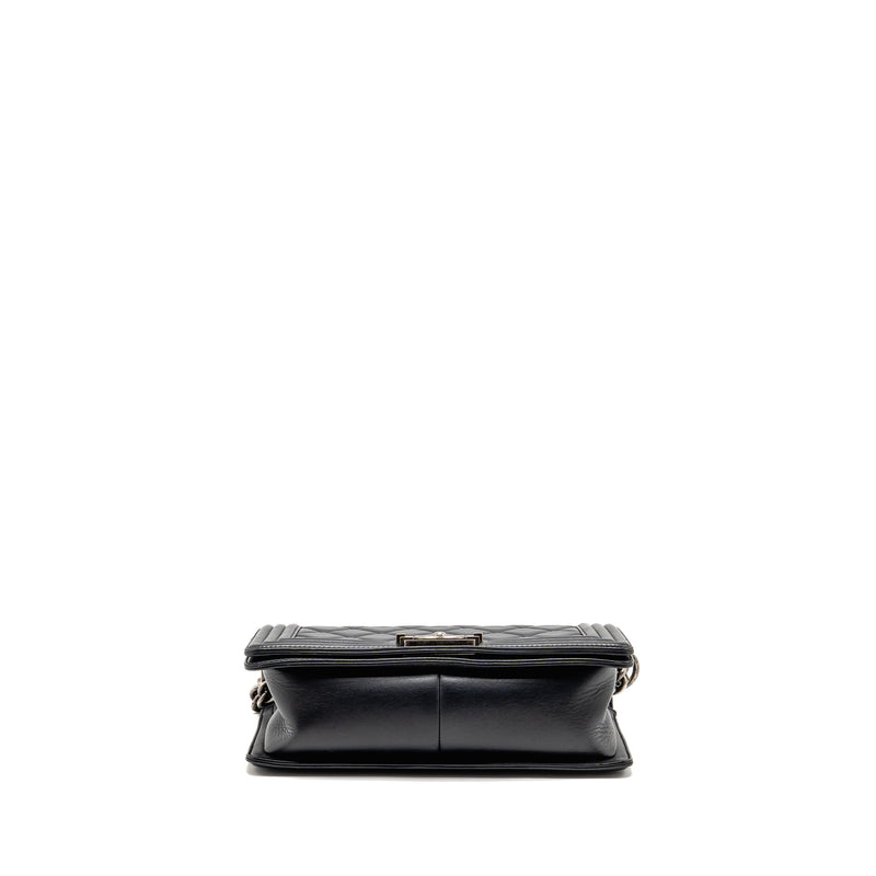 CHANEL Medium Boy Bag Calfskin Black Ruthenium Hardware