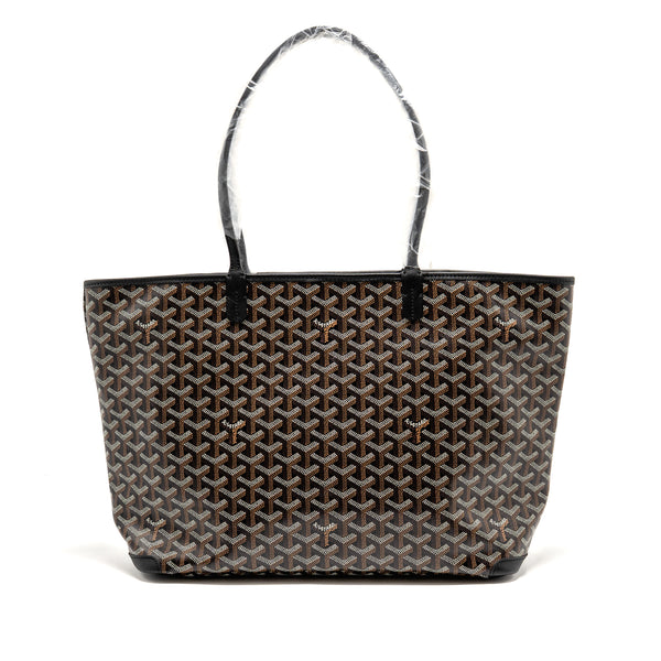 Goyard Artois Medium Handbag Goyardine Canvas/Calfskin Black SHW