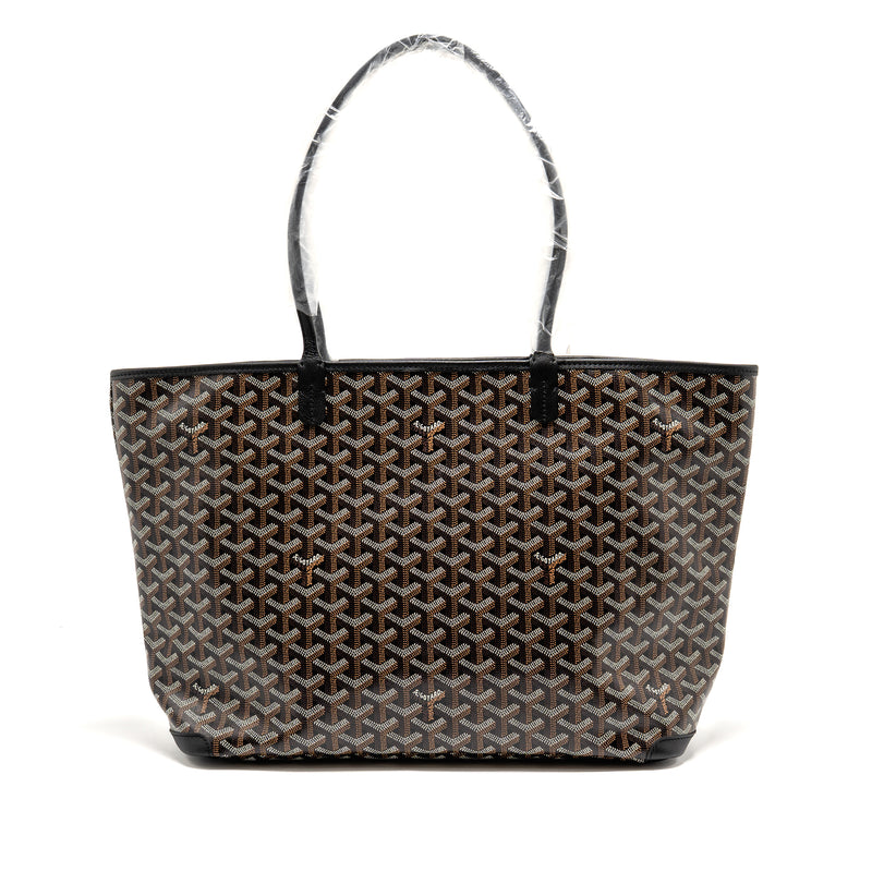 Goyard Artois Medium Handbag Goyardine Canvas/Calfskin Black SHW