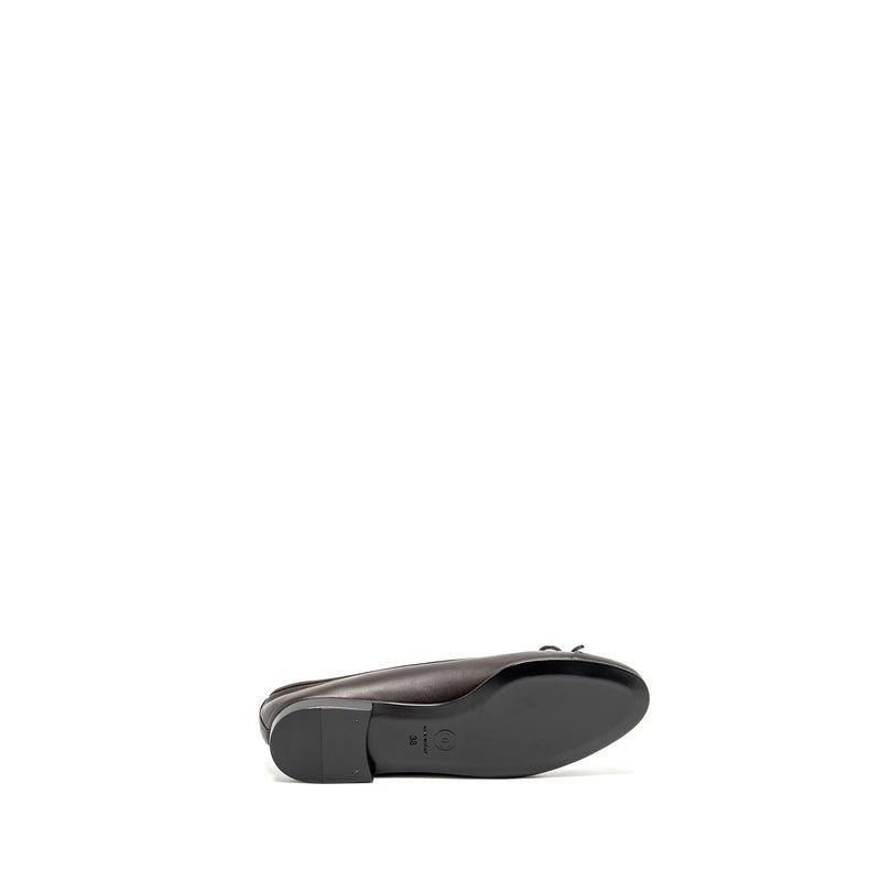 Chanel Size 38 Ballet Flats Lambskin Brown/Black