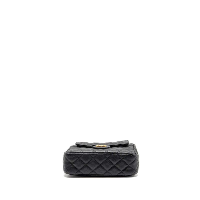 Chanel small hobo crossbody bag caviar black GHW (microchip)