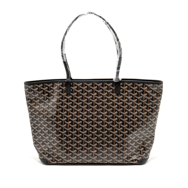 Goyard Artois Medium Handbag Goyardine Canvas/Calfskin Black SHW
