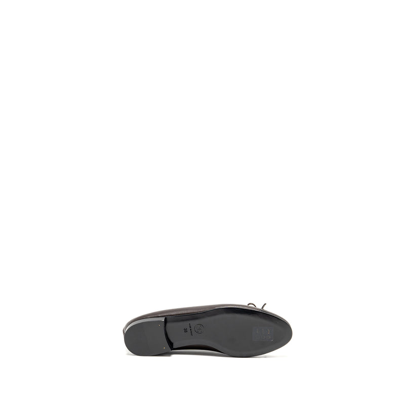Chanel Size 38 Ballet Flats Lambskin Brown/Black
