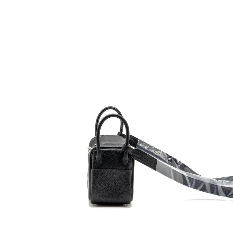 Hermes Mini Lindy II Clemence Black SHW Stamp K